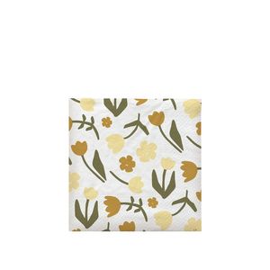 Hovedbilde Broste Serviett Rosita Hvit/Gul