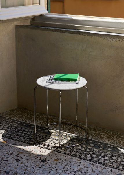 &Tradition Wire Stool VP11 Med Marmortopp