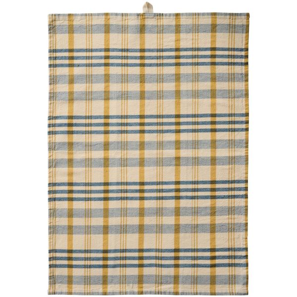 IB Laursen Kj&oslash;kkenh&aring;ndkle Mikkel Natur m/bl&aring; og sennepsgule striper