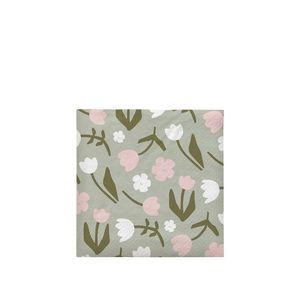 Hovedbilde Broste Serviett Rosita Gr&oslash;nn/Rosa