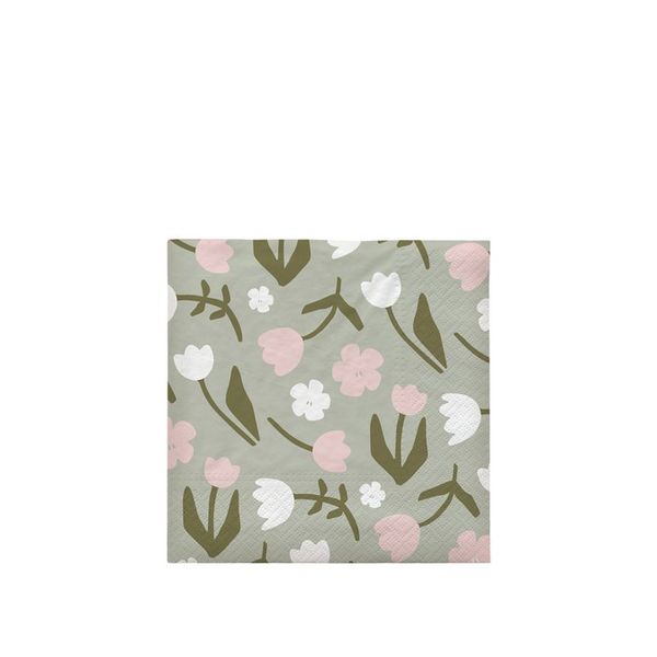 Broste Serviett Rosita Grønn/Rosa