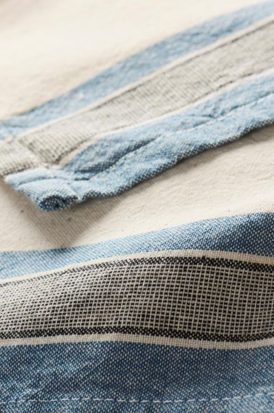 IB Laursen Kj&oslash;kkenh&aring;ndkle Walter natur m/bl&aring; og gr&aring; striper