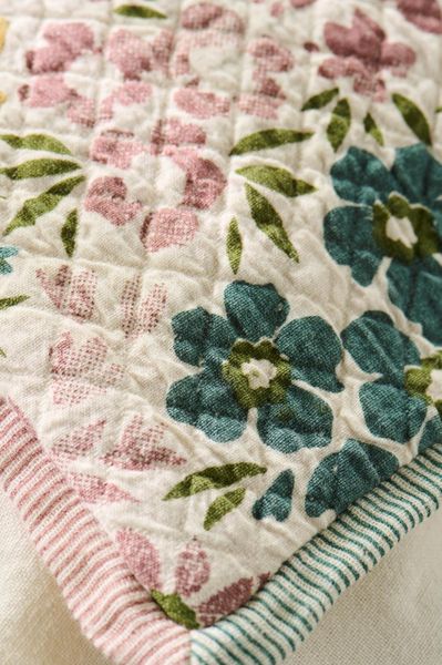 Ib Laursen Pute Vigga Rosa/Gul/Gr&oslash;nn