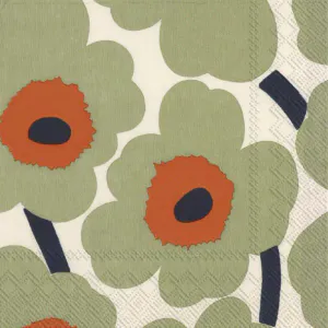 Hovedbilde Marimekko Unikko Cream Orange Lunsj Serviett