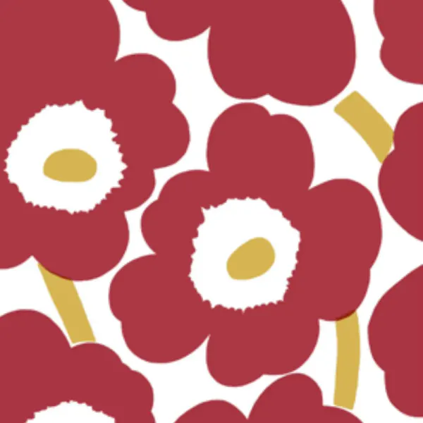 Marimekko Unikko Serviett Lunsj Red Gold