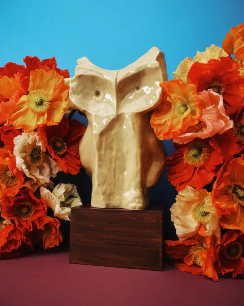 Serax Owl Vase Yellow - After Midnight fra Marni